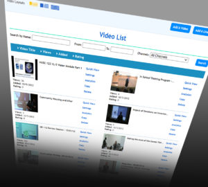 video list web page